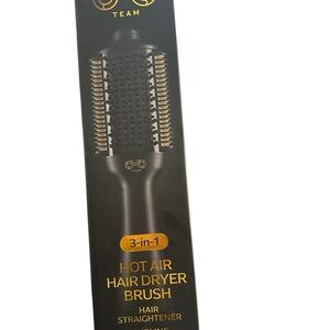 OMO 1000w 3-1 Hot air Brush Dryer Hair Straightener Curling Brush NIB